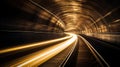 speed light end tunnel Royalty Free Stock Photo