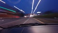 speed light trail fast car driving night zooming