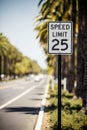 Speed Limit 25 sign Royalty Free Stock Photo