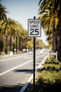 Speed Limit 25 sign Royalty Free Stock Photo