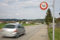 Speed limit 50 Royalty Free Stock Photo