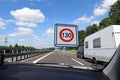 Speed limit on German motorways to 130 Royalty Free Stock Photo