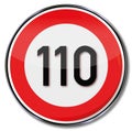 Speed limit 110 kmh