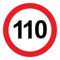 Speed limit road sign Royalty Free Stock Photo