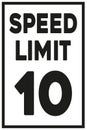 Speed limit road sign Royalty Free Stock Photo