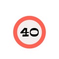 Speed Limit Sign Icon