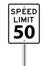 Speed limit sign Royalty Free Stock Photo