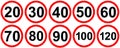 Speed limit signs Royalty Free Stock Photo