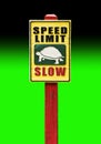 Speed Limit Slow Royalty Free Stock Photo