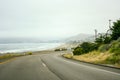 Speed limit 65 on Southern California coast road Royalty Free Stock Photo