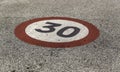 Speed limit thirty Royalty Free Stock Photo