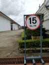 Speed limitation sign, safet sign