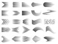 Speed lines collection. Gradient comic cartoon digital lines of speed symbols vector signs