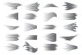 Speed lines isolated set. Comics motion lines for fast moving object or moving quickly person. Black lines on white Royalty Free Stock Photo