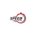 Speed logo faster template vector icon illustration Royalty Free Stock Photo