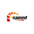 Speed logo vector. Speedometer logo. Fast logo