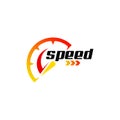 Speed logo vector. Speedometer logo. Fast logo