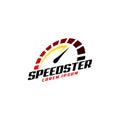 Speed logo vector. Speedometer logo. Fast logo