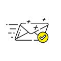 Speed mail line icon