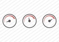 Speed measure. Performance graphic. Progress infographic in flat design. Transparent icons of measure or diagram. Vector EPS 10 Royalty Free Stock Photo