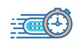 Speed Measurement Stopwatch, Performance Tracking Fast Data, vector design Generative AI Royalty Free Stock Photo