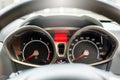 A speed meter is gauge that measures and displays,Car dashboard display Royalty Free Stock Photo