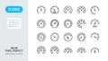 Speed meter icons. Royalty Free Stock Photo