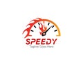 Speed Meter Logo Symbol Template Design Vector, Emblem, Design Concept, Creative Symbol, Icon