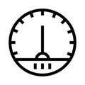 Speed meter vector line icon Royalty Free Stock Photo