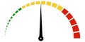 Speed metering icon scale meter broken into sectors, vector