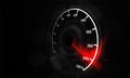 Speed motion background with fast speedometer car. Racing velocity background