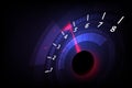 Speed motion background with fast speedometer car. Racing velocity background. Royalty Free Stock Photo