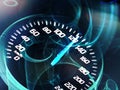 Speed motion background with fast speedometer car. Racing velocity background. Royalty Free Stock Photo