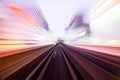 Speed motion in urban highway road tunnel Royalty Free Stock Photo