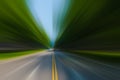 Speed motion in urban highway road tunnel Royalty Free Stock Photo