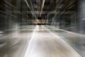 Speed movement corridor line zoom long bandwidth traffic. Abstract background industrial blur effect corridor accelerated forward Royalty Free Stock Photo