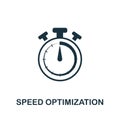 Speed Optimization vector icon symbol. Creative sign from seo and development icons collection. Filled flat Speed Optimization Royalty Free Stock Photo