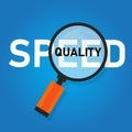 Speed and quality select between cost efficiency in project management plan Royalty Free Stock Photo