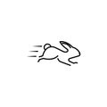 speed rabbit icon. Element of speed for mobile concept and web apps illustration. Thin line icon for website design and