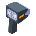 Speed radar camera icon isometric vector. Car traffic Royalty Free Stock Photo