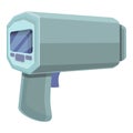 Speed radar car icon, cartoon style