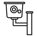 Speed radar icon outline vector. Camera car alert Royalty Free Stock Photo