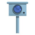 Speed radar police icon, cartoon style Royalty Free Stock Photo