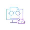 Speed reading gradient linear vector icon Royalty Free Stock Photo