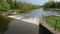 Speed River dam riverside park Guelph Ontario Canada Wellington County Grand River system Royalty Free Stock Photo