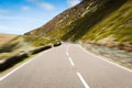 Speed road through the Snowdonia in North Wales Royalty Free Stock Photo