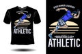 Speed runner legendary marathon club athletic mockup retro vintage design