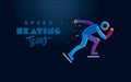 Speed skating icon