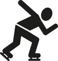 Speed skating pictogram