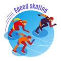 Speed Skating Round Background